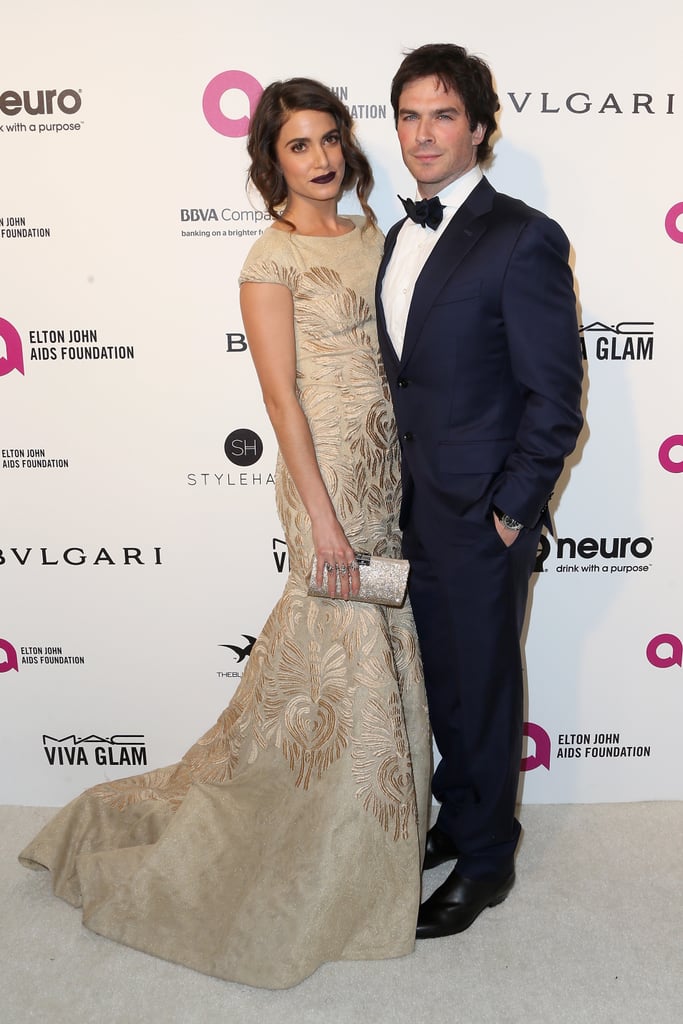 Nikki Reed and Ian Somerhalder at Elton John's Oscars Party