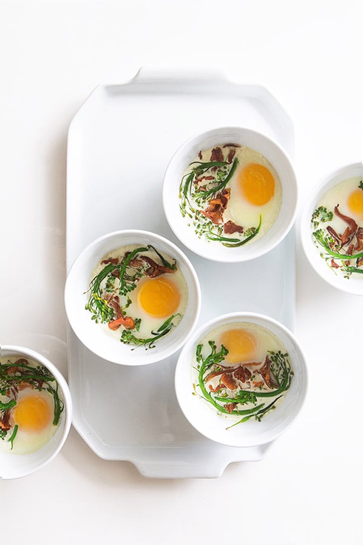 Baked Eggs With Mushrooms and Broccolini
