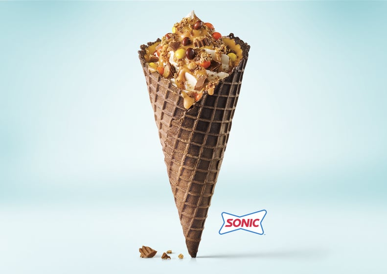 Sonic's Reese's Overload Waffle Cone