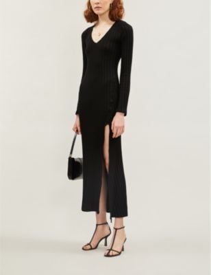 Reformation Mango V-Neck Knitted Maxi Dress