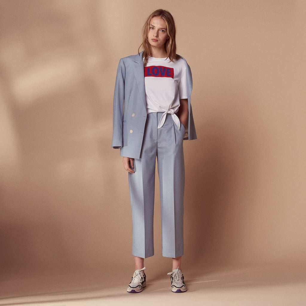 Sandro Sky Blue Tailored Jacket and Tailored Trousers