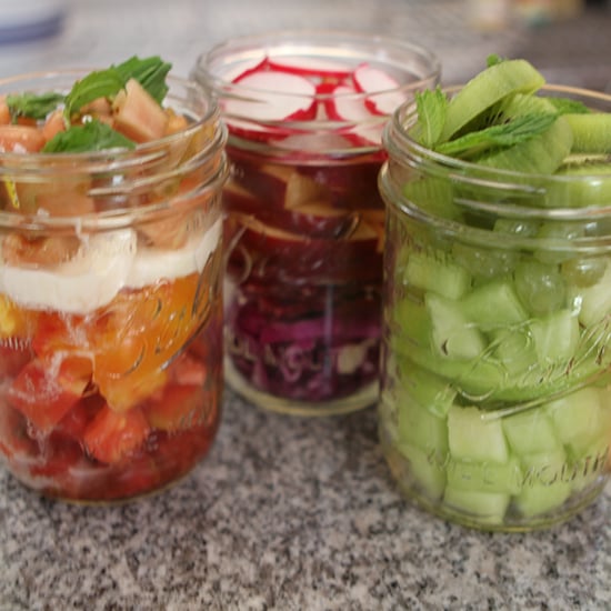 Ombre Salads in a Jar