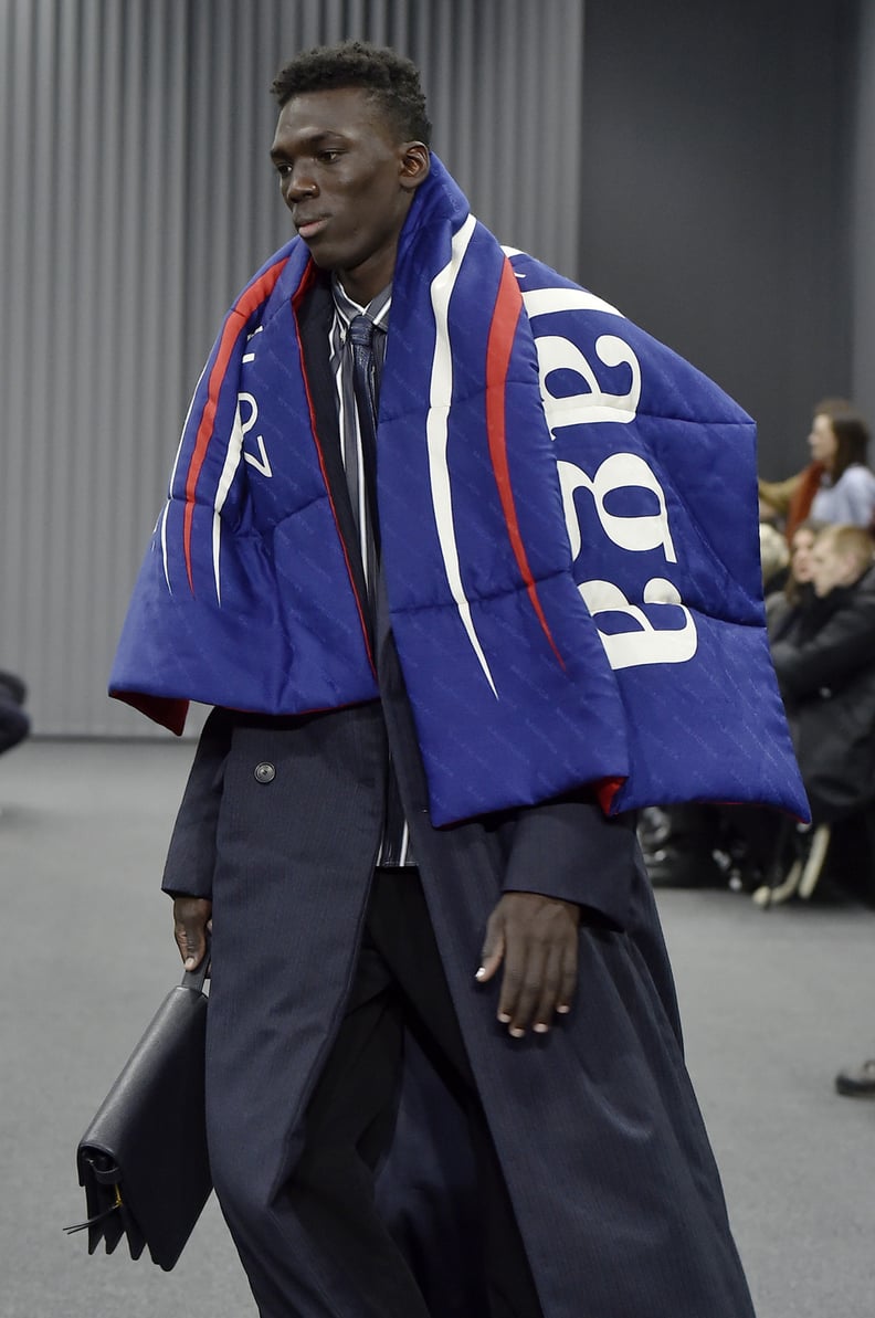 Bernie Sanders Logo on Balenciaga Men's Runway 2017 | POPSUGAR Fashion