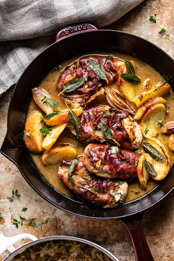 Prosciutto, Apple, and Sage Butter Chicken With Cider Pan Sauce