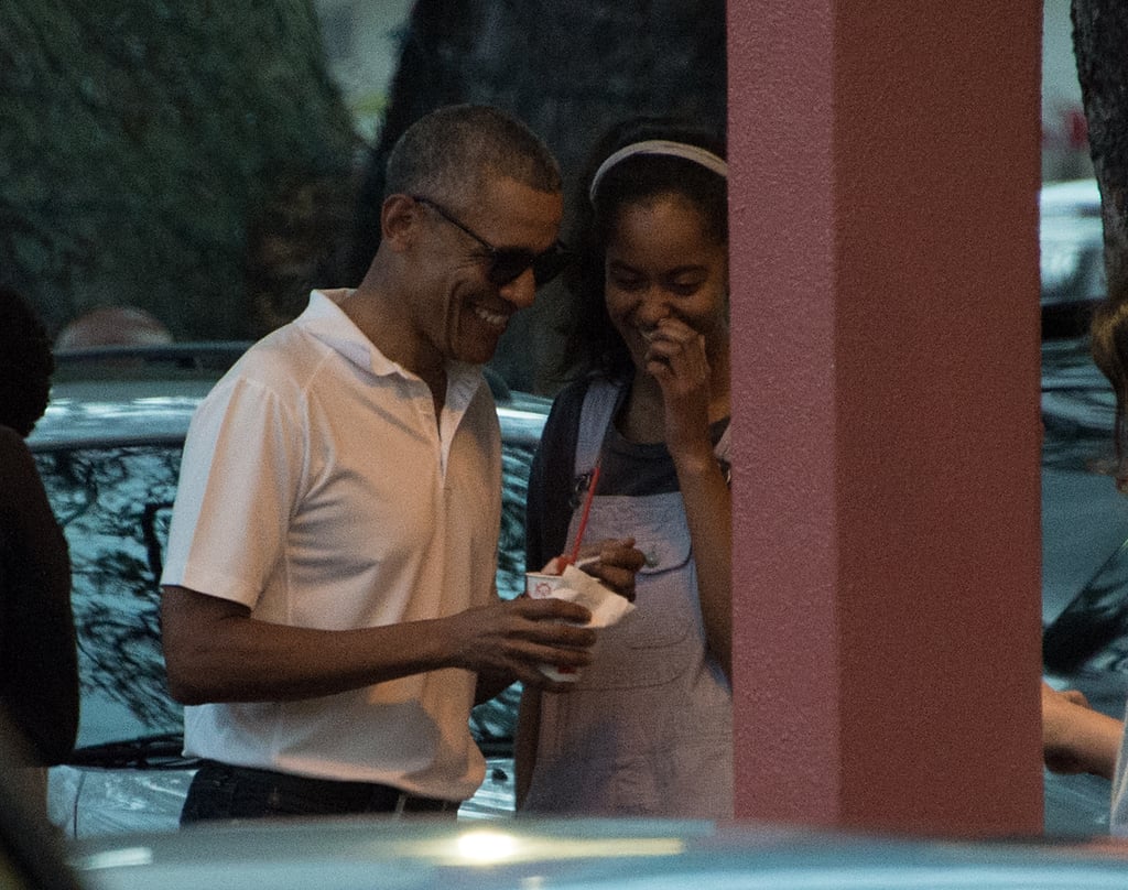 The Obama family jetted off to Hawaii to celebrate the holidays this year, and although we're sure they enjoyed soaking up the sun, they also made time to stop by Breakout Waikiki to play one of their "escape room" games. President Obama reportedly took his daughters and a few friends there on Christmas Eve, where they were locked in the "Mission Manoa" room and given one hour to figure out how to escape using a complex series of clues and puzzles. Breakout Waikiki's general manager, MacGregor Greenlee, spilled all the details of their outing to BuzzFeed News, revealing that the Obamas successfully broke out of the room with just seconds to spare. "They were yelling, screaming, having a blast," he said. "They broke out with 12 seconds left." 
Breakout Waikiki shift leader Mitch Massey added that 18-year-old Malia was the brains behind the operation. "They were in a room where you're a secret agent and terrorists come and grab you. It was Malia who did a lot of the work," he said, noting that the room is one of their most challenging. Luckily Malia's dad rewarded her efforts with some shaved ice afterwards. They giggled and smiled while enjoying the frozen treat, and then POTUS made sure to mingle with onlookers. It might be the Obama family's last Christmas in office, but it's also one of their cutest.

    Related:

            
            
                                    
                            

            38 Photos From the Obamas&apos; Last Year in the White House That Might Bring a Tear to Your Eye