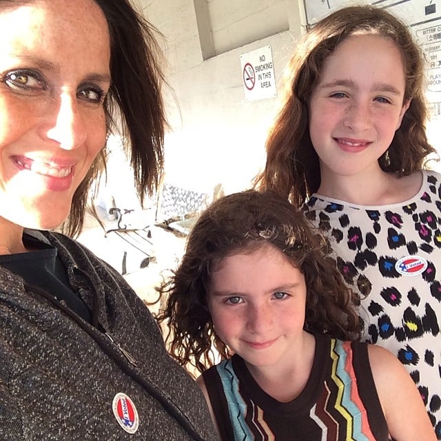 Poet and Jagger Goldberg joined their mom, Soleil Moon Frye, at the voting booth.
Source: Instagram user moonfrye