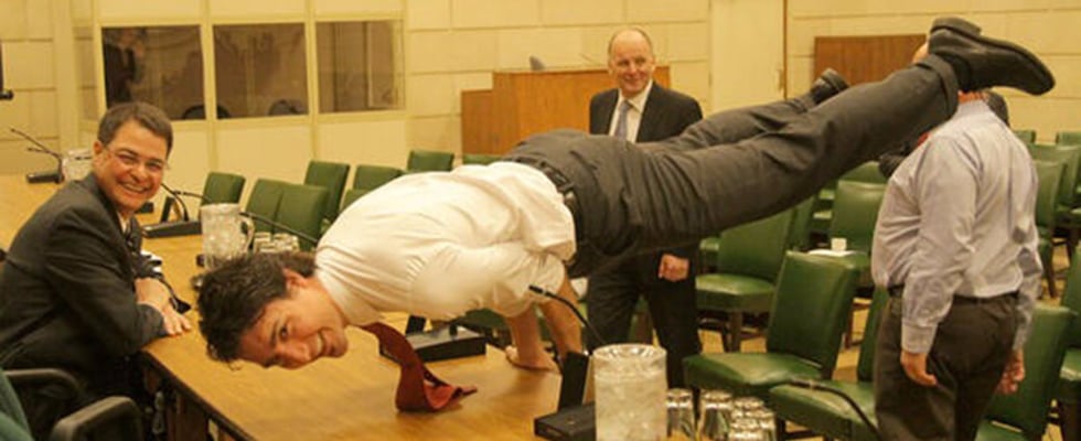 Justin Trudeau Doing Yoga Pose