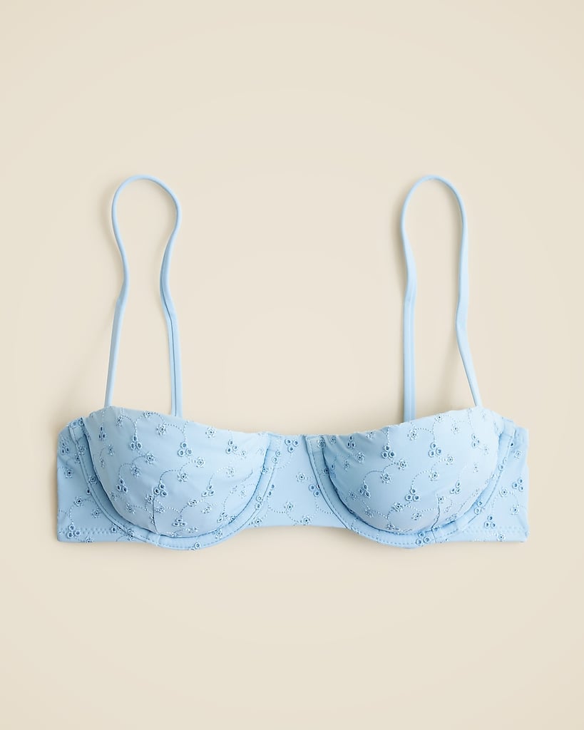 J. Crew Eyelet Balconette Underwire Bikini Top