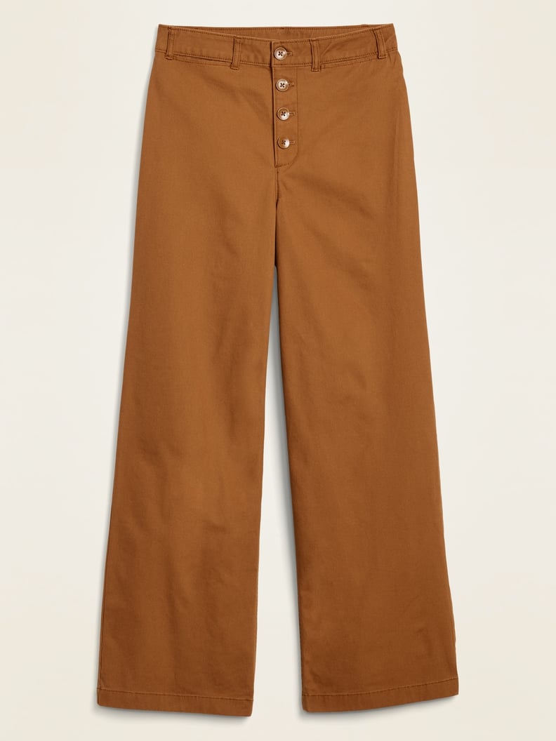 Old Navy Extra High-Waisted Button-Fly Crop Wide-Leg Pants