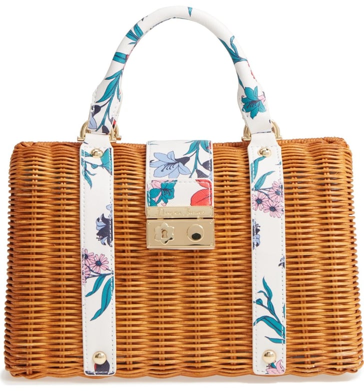 Draper James Elliston Wicker TopHandle Satchel Best Handbags Summer 2018 POPSUGAR Fashion