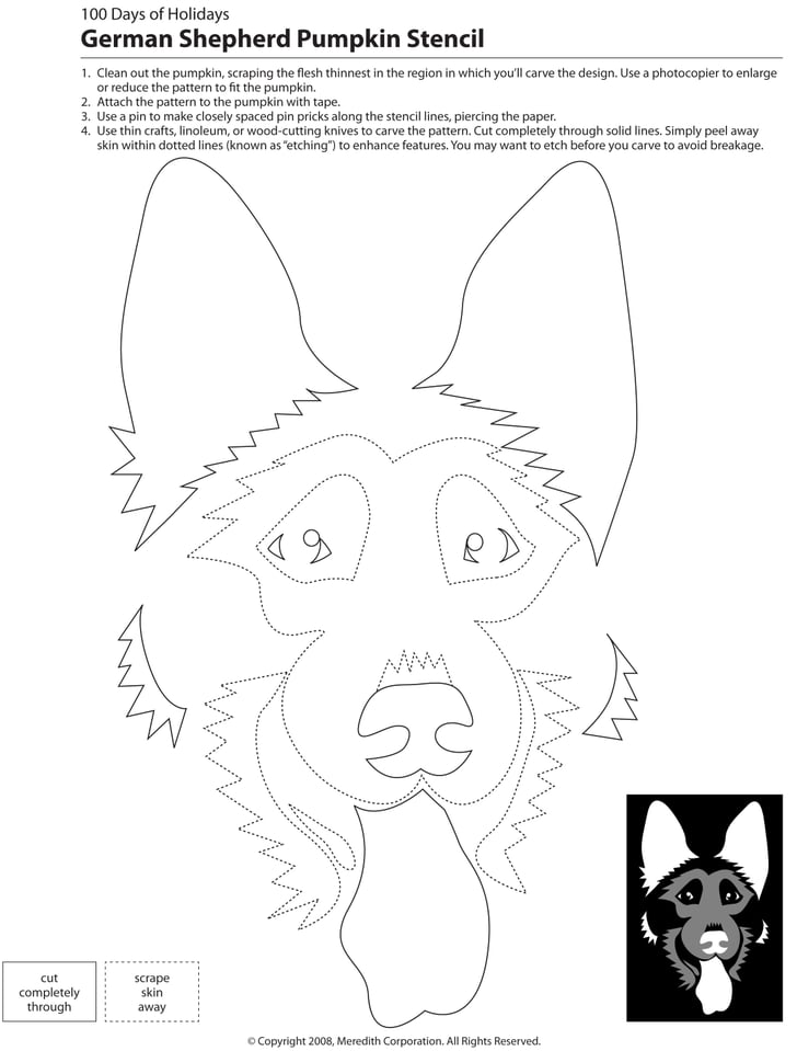 Downloadable Dog Breed Pumpkin Stencils POPSUGAR Pets Photo 23