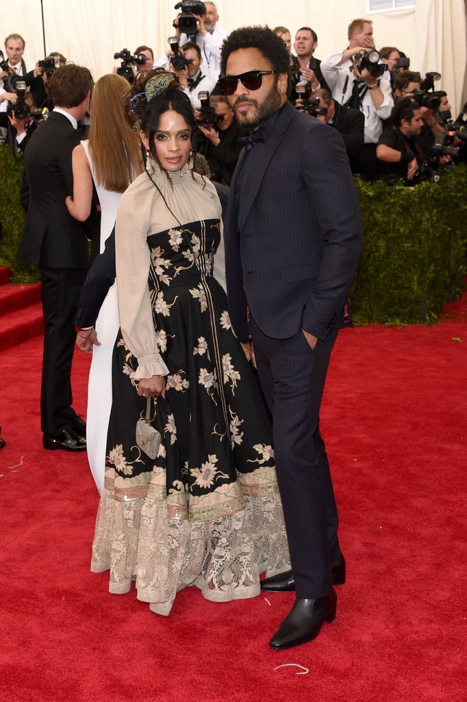 Lisa Bonet and Lenny Kravitz at the Met Gala 2015