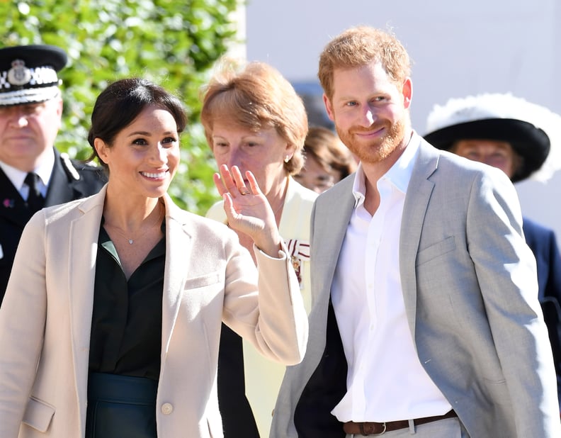 CHICHESTER, UNITED KINGDOM - OCTOBER 03:  (EMBARGOED FOR PUBLICATION IN UK NEWSPAPERS UNTIL 24 HOURS AFTER CREATE DATE AND TIME) Prince Harry, Duke of Sussex and Meghan, Duchess of Sussex during an official visit to Sussex on October 3, 2018 in Chichester