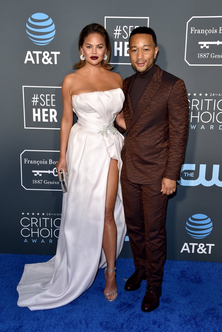 Chrissy Teigen And John Legend At The 2019 Critics Choice Popsugar Celebrity