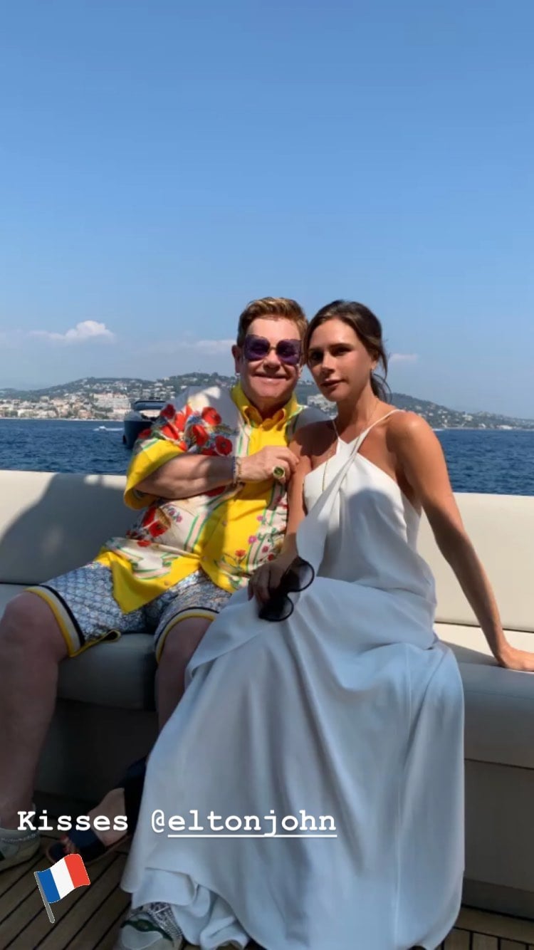 Victoria Beckham With Elton John