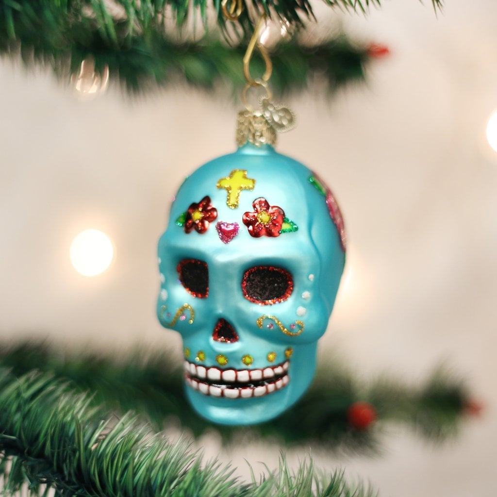 Old World Christmas Day of the Dead Skull Ornament