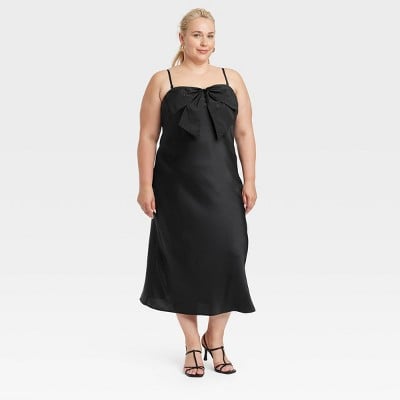 A New Day Women's Bow Midi Shift Dress