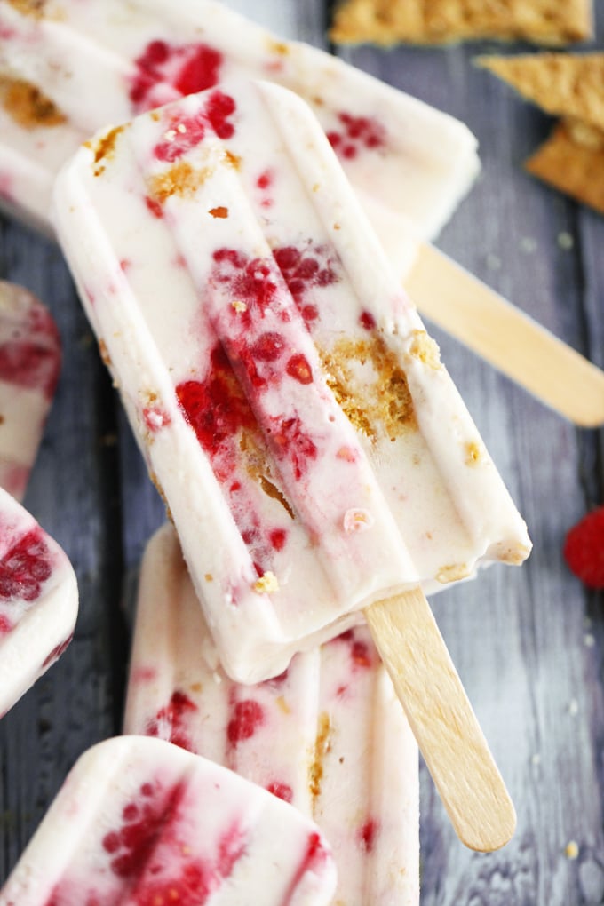 Raspberry Cheesecake Popsicles