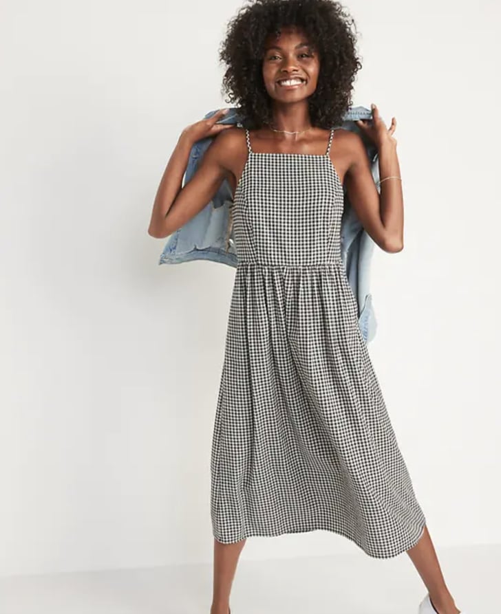 old navy fit and flare midi dress