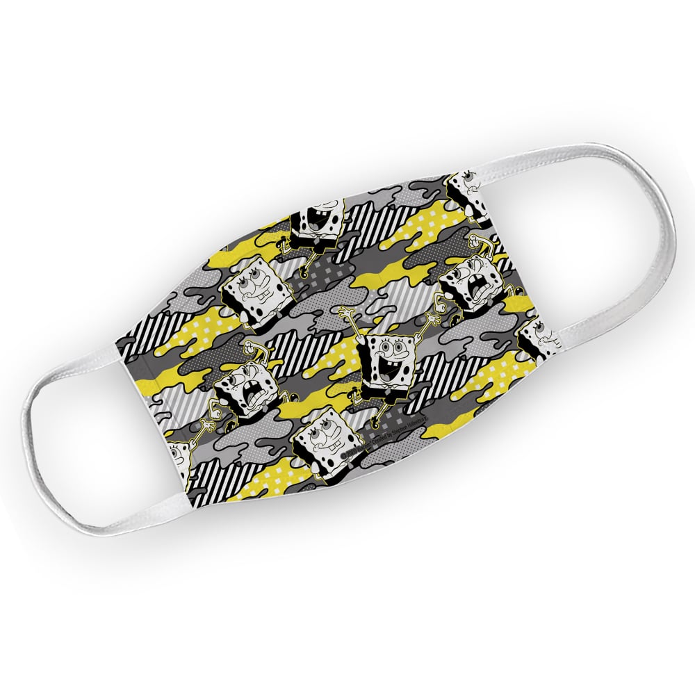 Spongebob Squarepants Camo Washable Face Mask