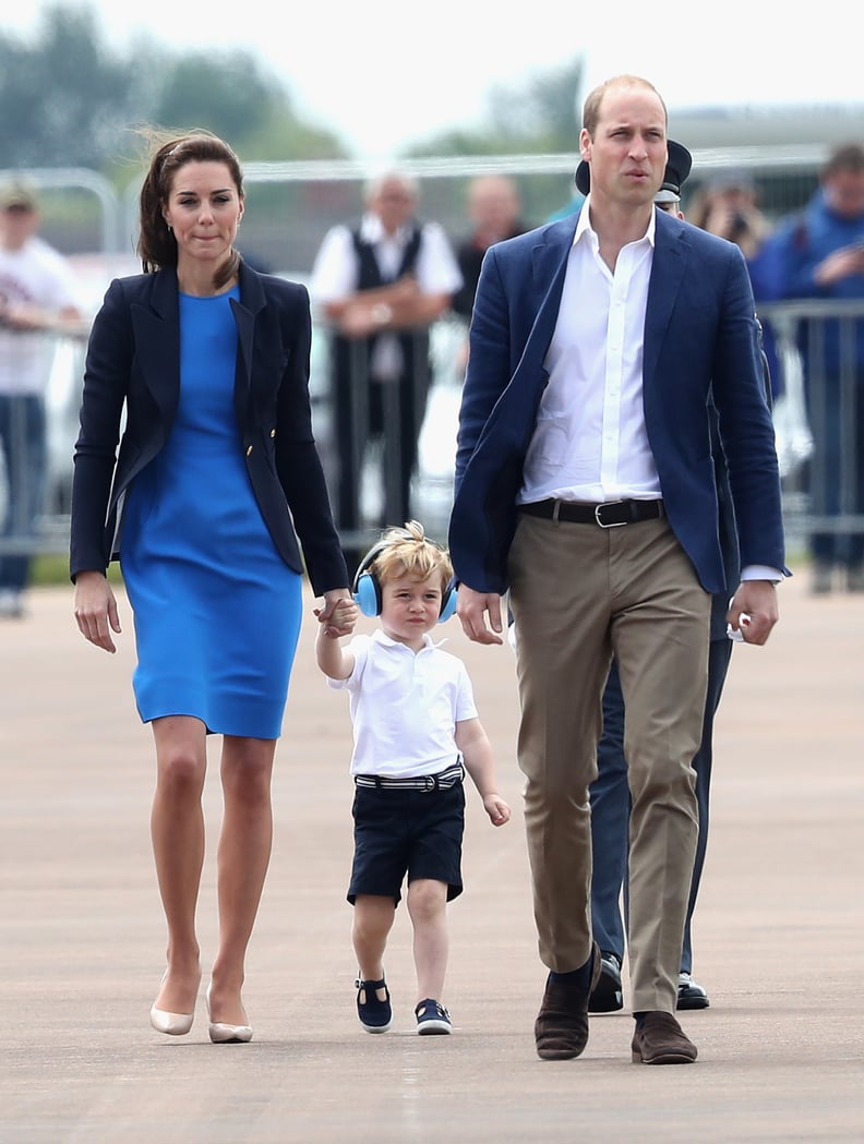 And They Both Matched Prince William's Blue Jacket and White Shirt