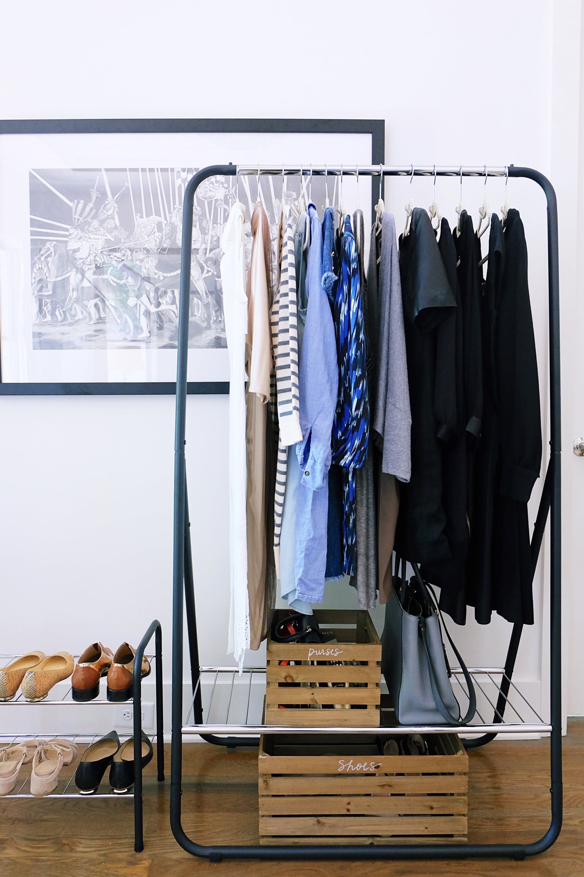 target room essentials garment rack on Small Space Organization Tips Popsugar Home