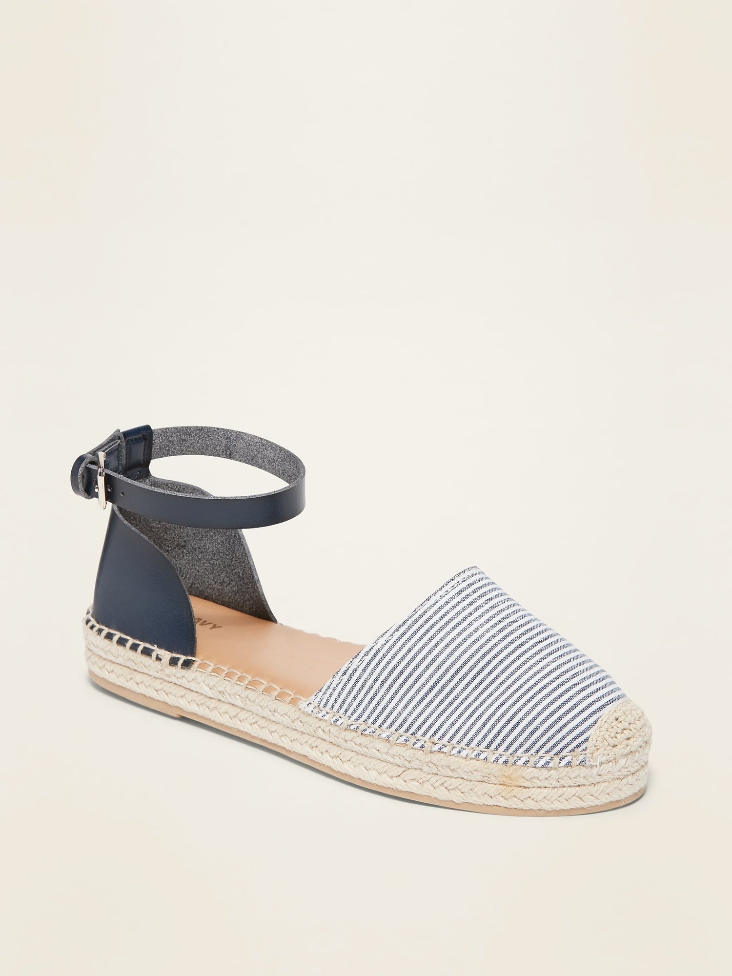 Navy clearance espadrilles flats