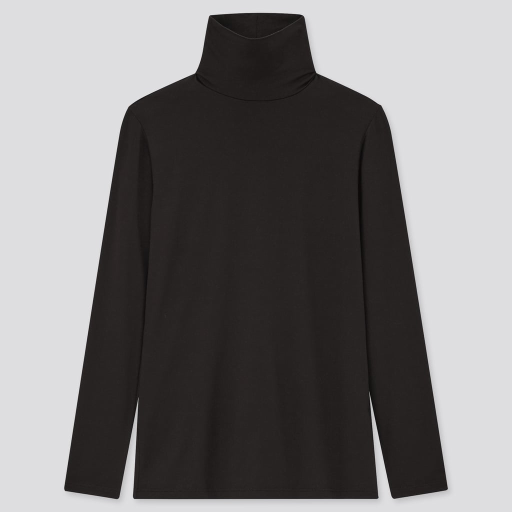 Uniqlo Women Heattech Jersey Turtleneck Thermal Top