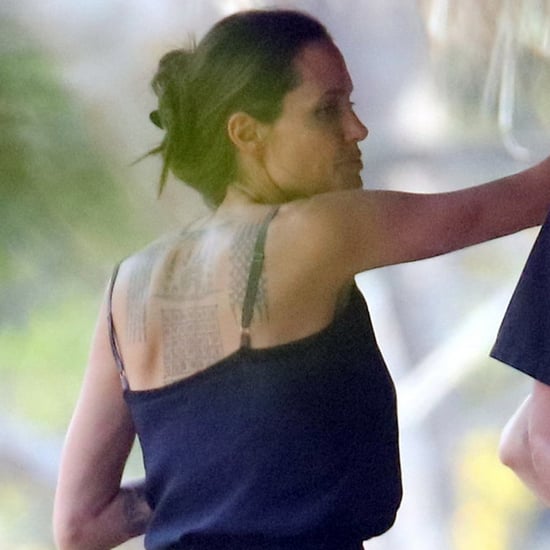 Angelina Jolie's Back Tattoo February 2016 | Pictures