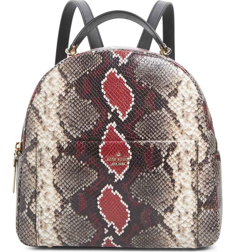 Kate Spade New York Reese Park Ethel Snake Embossed Leather Backpack