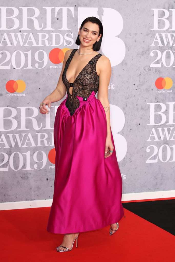 Dua Lipas Christopher Kane Dress At The 2019 Brit Awards Popsugar Fashion Photo 4 9042