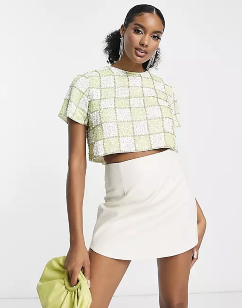 ASOS Design Cropped Open Back T-Shirt