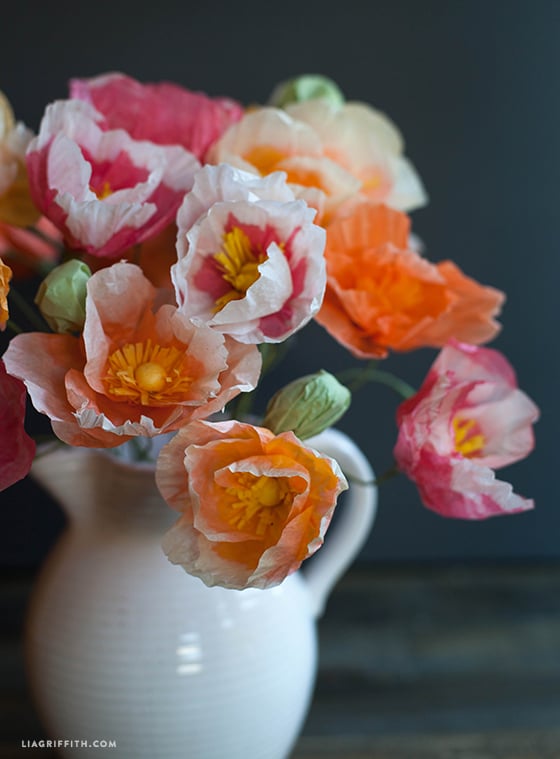 Paper poppies — <a href="http://liagriffith.com/diy-tissue-paper-poppies/">Lia Griffith</a>