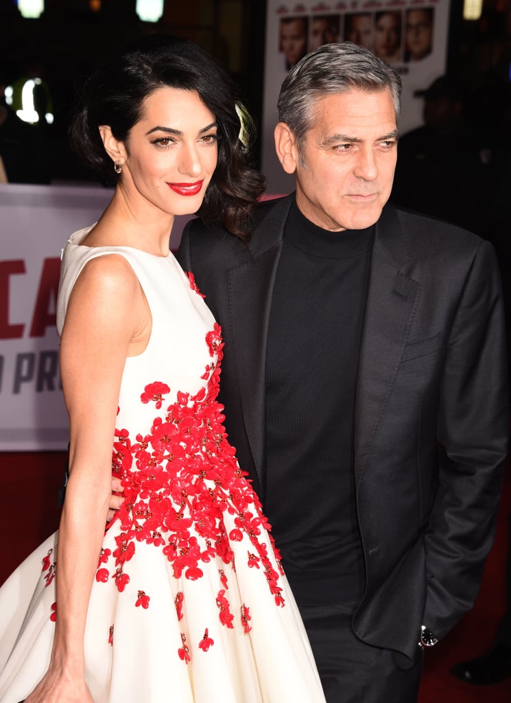 George and Amal Clooney on Hail, Caesar! Red Carpet