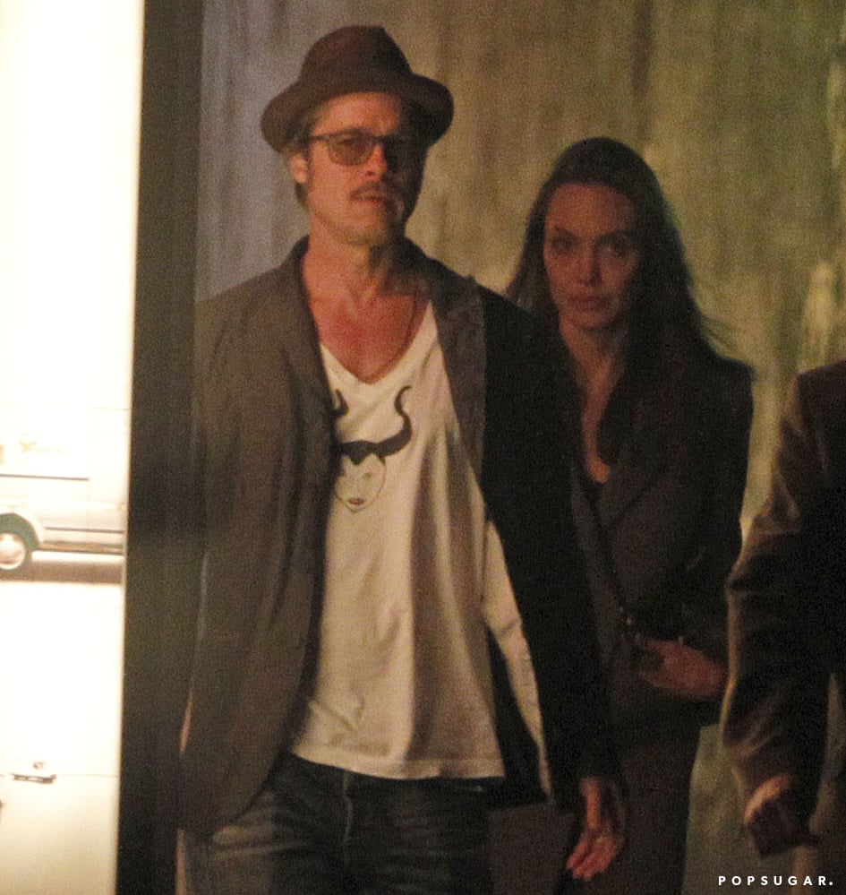 Brad Pitt and Angelina Jolie Land in London | Pictures