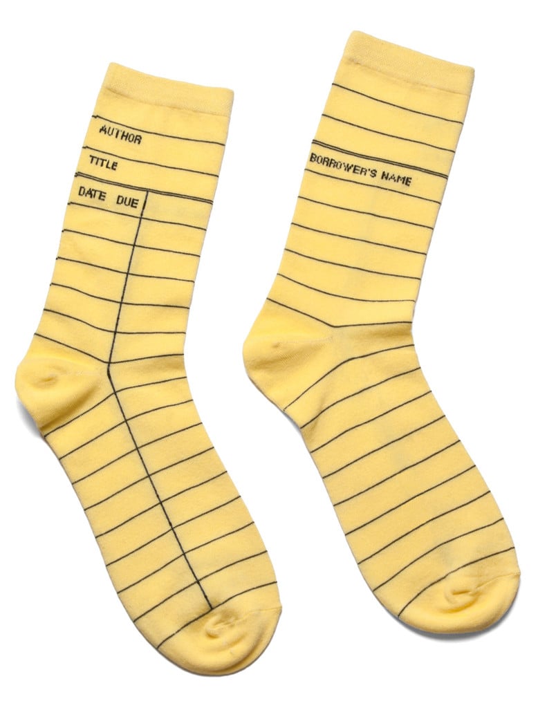 Library Card Socks