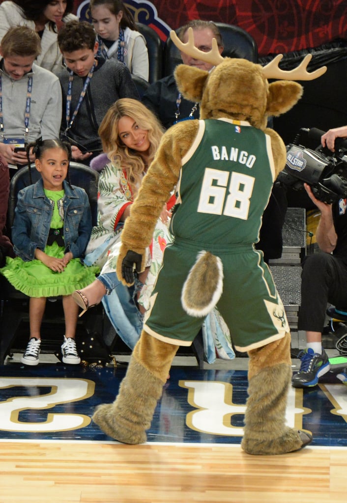 Beyonce With Jay Z and Blue Ivy at NBA All-Star Game 2017