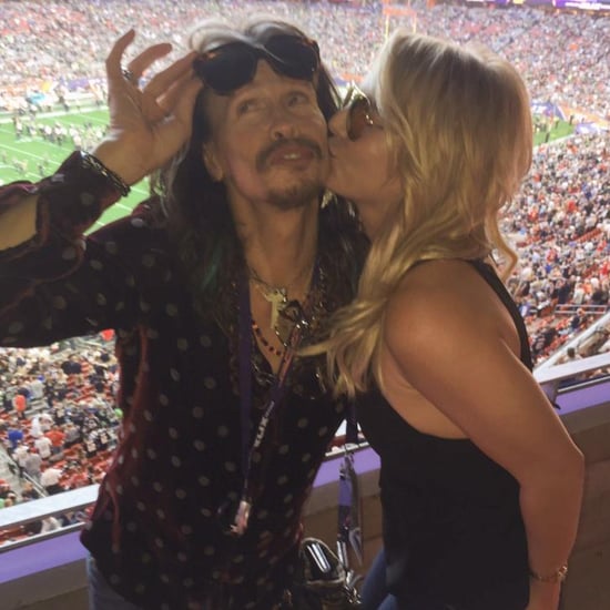 Britney Spears and Steven Tyler at the Super Bowl 2015