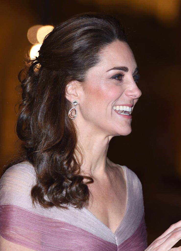 Kate Middleton's Curly Half-Up Ponytail, 2019