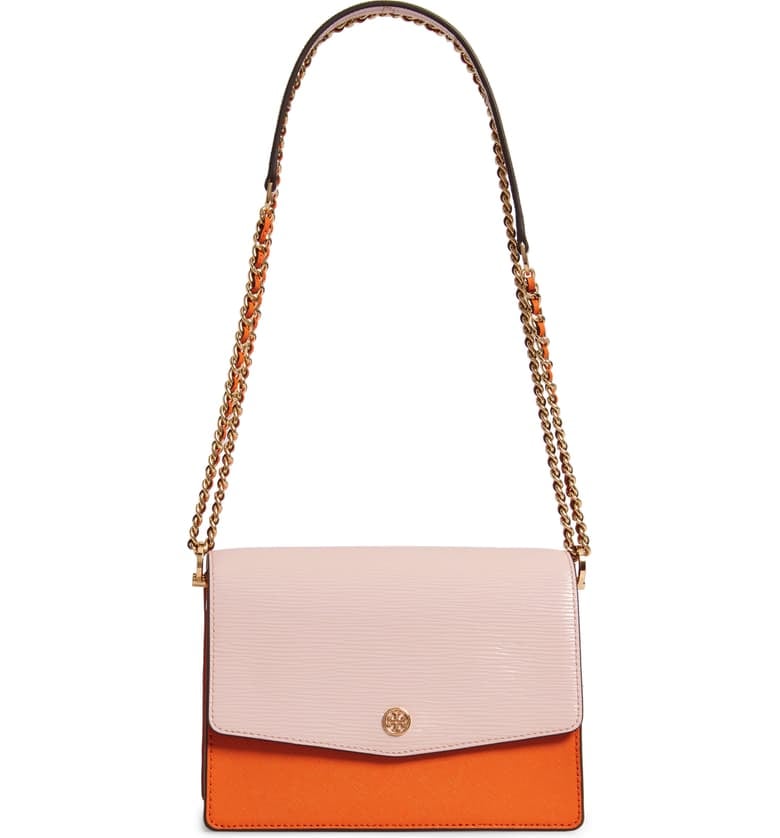 Tory Burch Robinson Print Small Leather Satchel, $233, Nordstrom