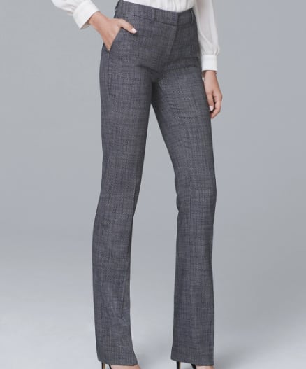 Textured Suiting Slim Flare Pants