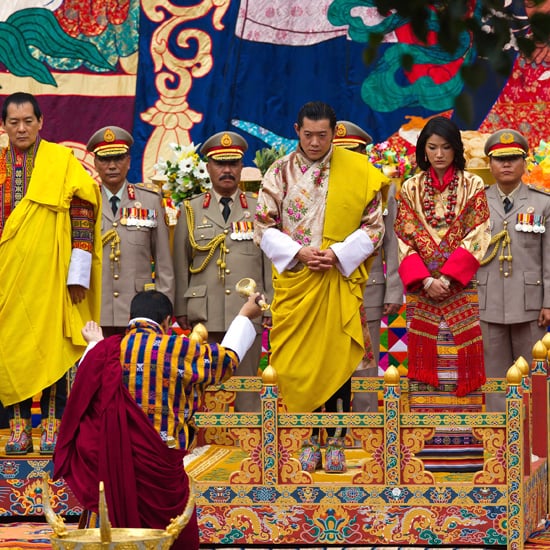 King Jigme Khesar Namgyel Wangchuck and Ashi Jetsun Pema
The Bride: Ashi Jetsun Pema.
The Groom: King Jigme Khesar Namgyel Wangchuck, formerly Bhutan's prince charming.
When: Oct. 13, 2011. It was the biggest media event in the country's history.
Where: Punakha Dzong. King Jigme Khesar Namgyel Wangchuck and Ashi Jetsun Pema
The Bride: Ashi Jetsun Pema.
The Groom: King Jigme Khesar Namgyel Wangchuck, formerly Bhutan's prince charming.
When: Oct. 13, 2011. It was the biggest media event in the country's history.
Where: Punakha Dzong.