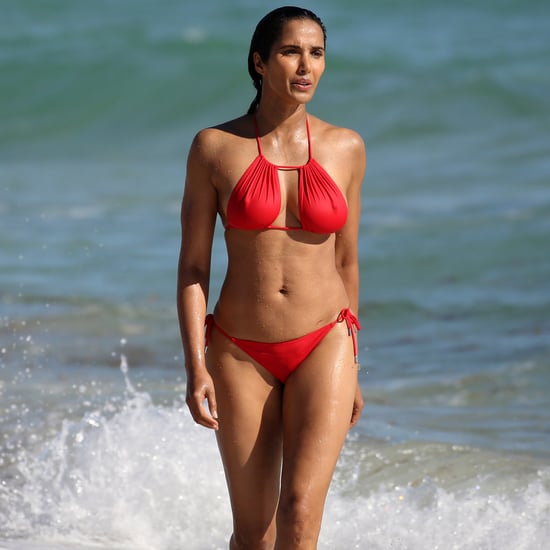 Padma Lakshmi's Red Cutout Bikini