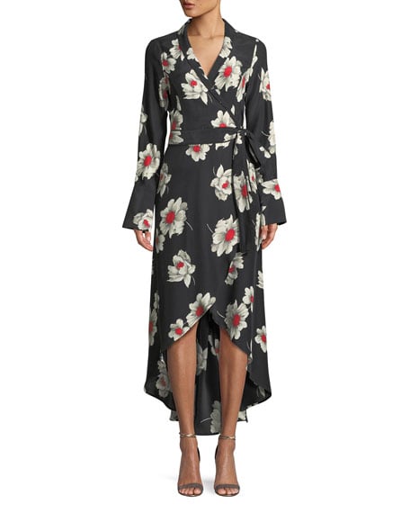 Equipment Gowen Floral-Print Silk Wrap Dress