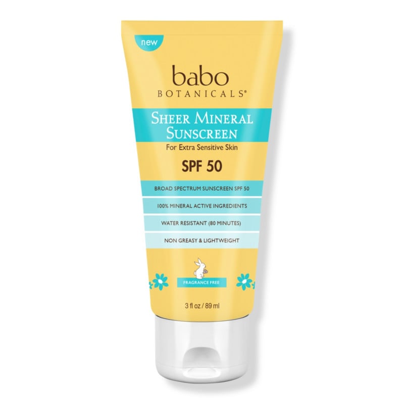 Sunscreen For Sensitive Skin: Babo Botanicals SPF50 Sheer Mineral Sunscreen Lotion