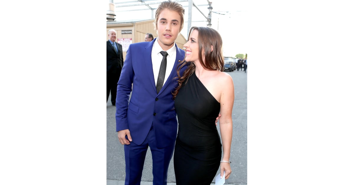 Justin Bieber and His Mother, Pattie Mallette Celebrities at Justin