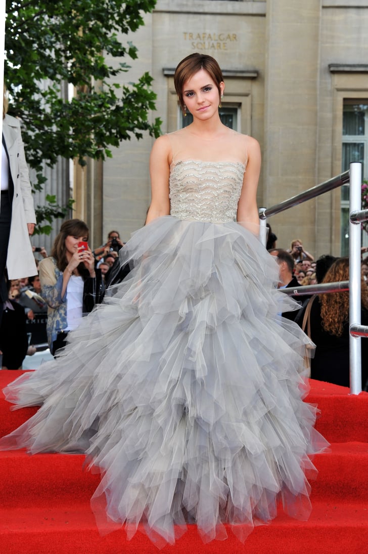 Emma Watson in Oscar de la Renta at the Harry Potter and the Deathly