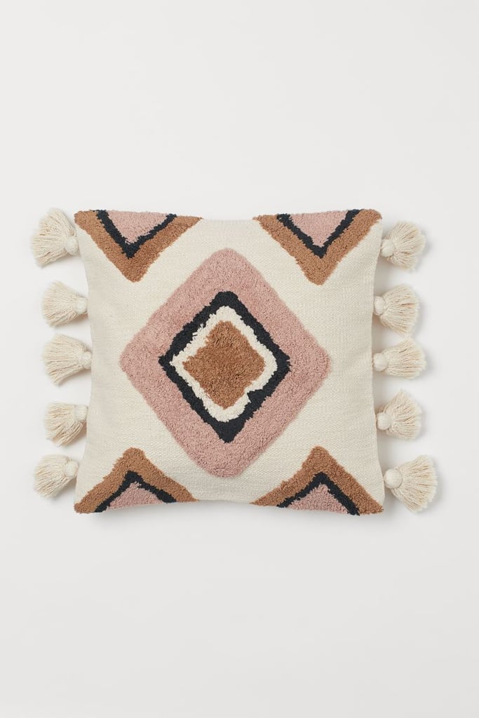 H&M Cushion Cover With Tassels Home Decor Under 50 POPSUGAR Home