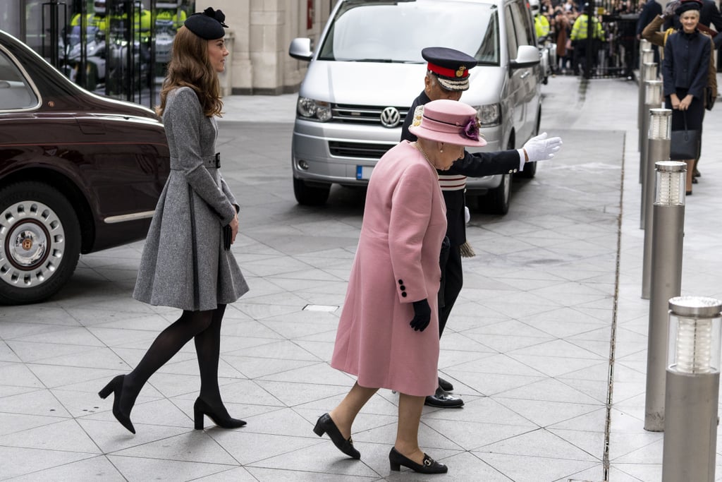 Kate Middleton and Queen Elizabeth II King College March