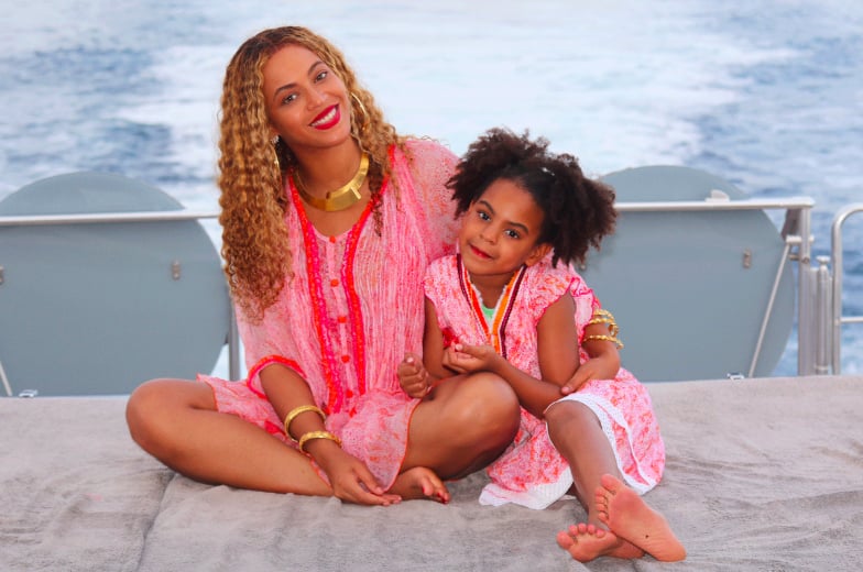 Beyoncé and Blue Ivy in Pink Cover-Ups 2018